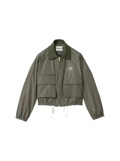 Miu Miu Women's Technical Fabric Blouson Jacket - Green - Size 6 | Thumbnail 1