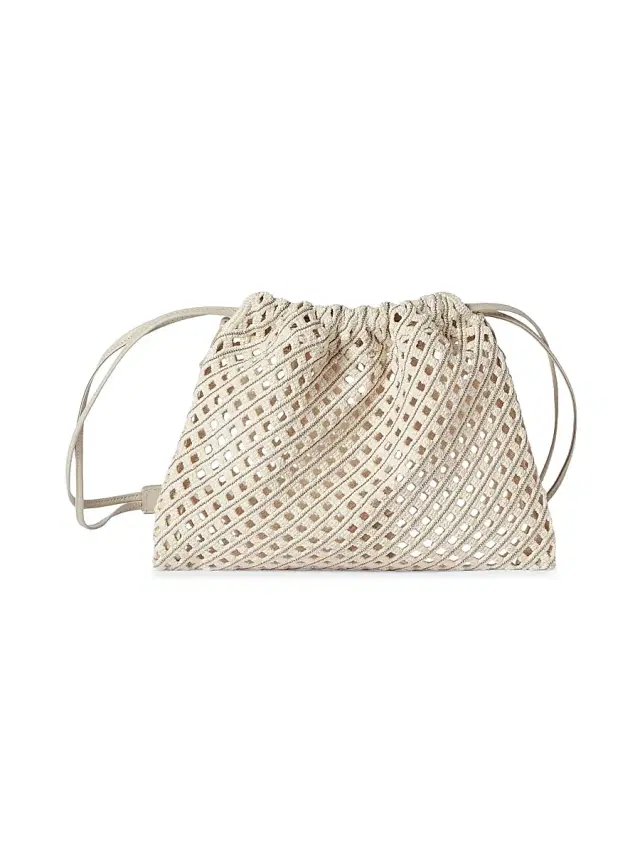 Brunello Cucinelli Women's Sartorial Bucket Bag in Precious Cotton Net -