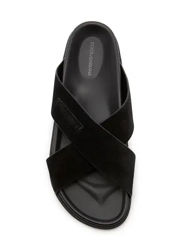 Dolce & Gabbana Men's Suede Crisscross Sandals - Black - Size 13 | Thumbnail 4 Dolce & Gabbana Men's Suede Crisscross Sandals - Black - Size 13 | Thumbnail 4