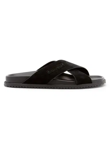 Dolce & Gabbana Men's Suede Crisscross Sandals - Black - Size 13 | Thumbnail 1 Dolce & Gabbana Men's Suede Crisscross Sandals - Black - Size 13 | Thumbnail 1