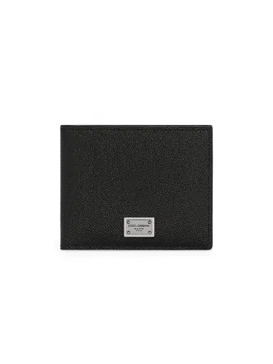 Dolce & Gabbana Men's Logo Leather Bifold Wallet - Nero | Thumbnail 1