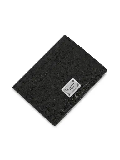 Dolce & Gabbana Men's Leather Card Holder - Nero | Thumbnail 4 Dolce & Gabbana Men's Leather Card Holder - Nero | Thumbnail 4