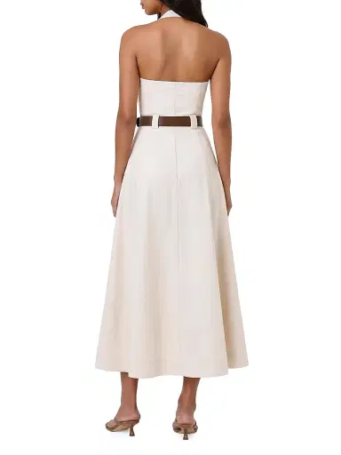 NICHOLAS Women's Anastasia Cotton Zip-Front Belted Midi-Dress - | Thumbnail 4 NICHOLAS Women's Anastasia Cotton Zip-Front Belted Midi-Dress - | Thumbnail 4