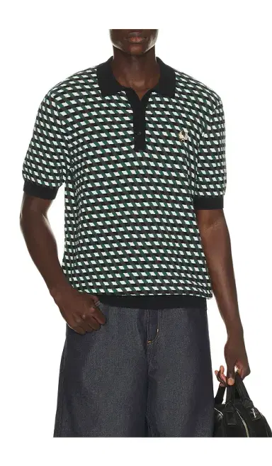 Fred Perry Geometric Knitted Polo | Thumbnail 6 Fred Perry Geometric Knitted Polo | Thumbnail 6
