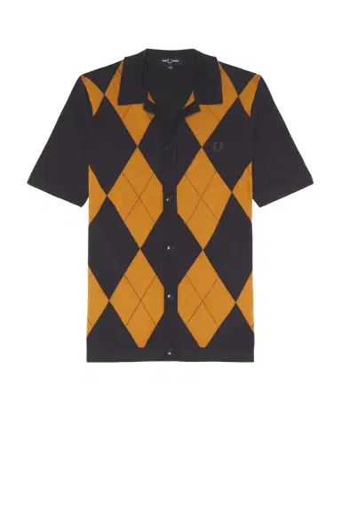 Fred Perry Argyle Button Knitted Shirt | Thumbnail 4