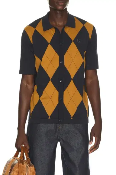 Fred Perry Argyle Button Knitted Shirt | Thumbnail 1