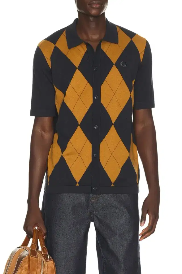 Fred Perry Argyle Button Knitted Shirt
