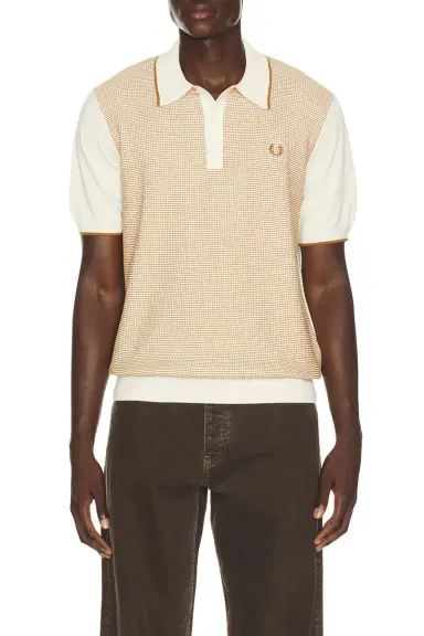 Fred Perry Tonic Waffle Knitted Polo | Thumbnail 1 Fred Perry Tonic Waffle Knitted Polo | Thumbnail 1