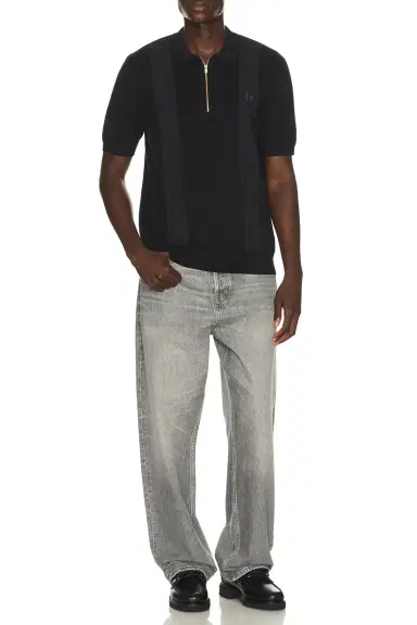 Fred Perry Panel Detail Knitted Polo | Thumbnail 3
