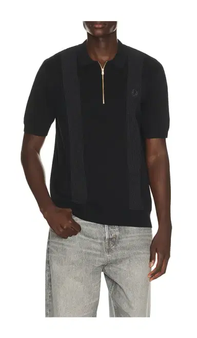 Fred Perry Panel Detail Knitted Polo | Thumbnail 6