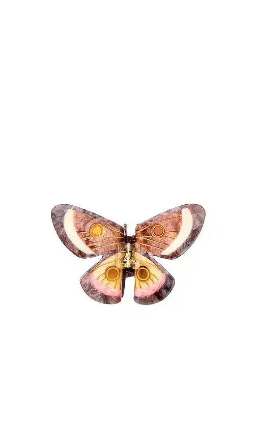Hand-painted Emperor Silk Moth Claw Hair Clip