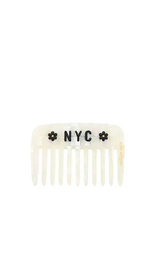 Solar Eclipse Hand-painted NYC Mosaic Pocket Comb