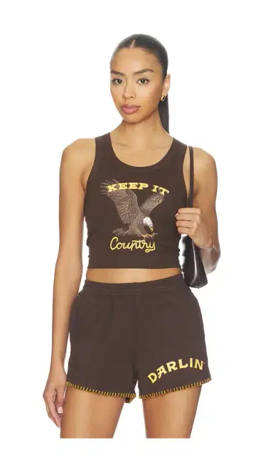 Darlin Keep It Country Crop Tank | Thumbnail 1