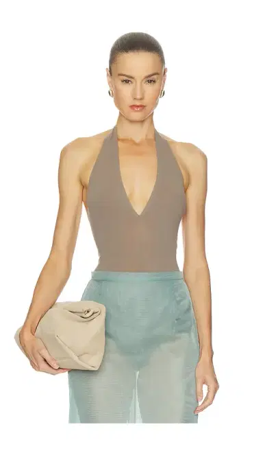 Commando x REVOLVE Ballet Deep Plunge Halter Bodysuit | Thumbnail 1
