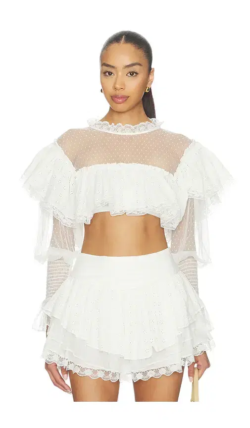 For Love & Lemons Beckett Crop Top