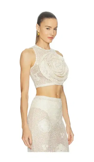 Bronx and Banco Crochet Mila Crop Top | Thumbnail 2