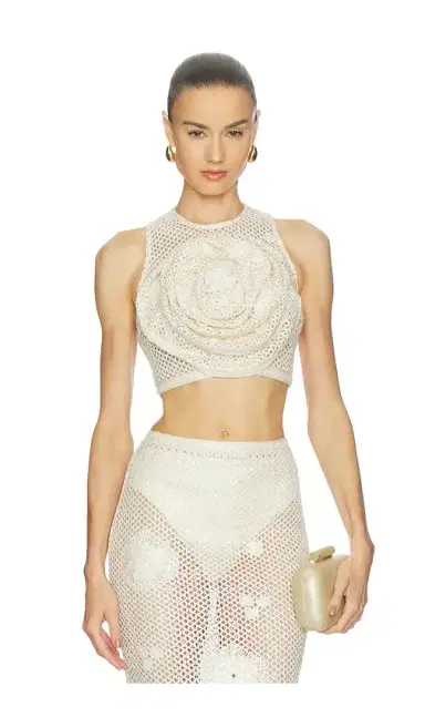 Bronx and Banco Crochet Mila Crop Top | Thumbnail 1