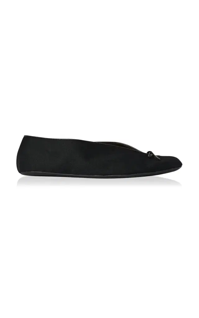 The Row Fay Bow Wool Flats