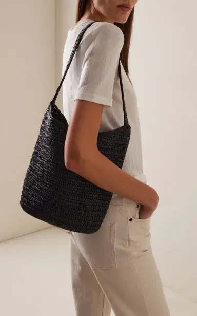 The Row Alma Raffia Shoulder Bag | Thumbnail 3 The Row Alma Raffia Shoulder Bag | Thumbnail 3