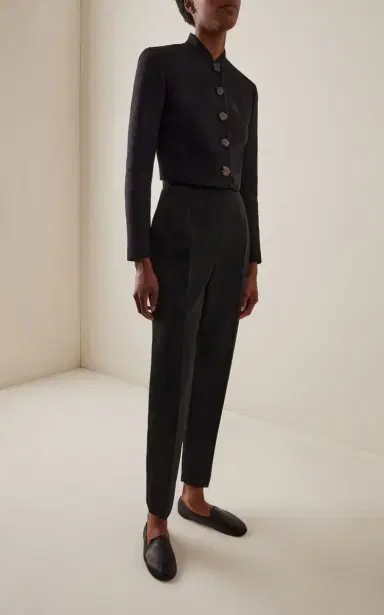 The Row Bellamy Cropped Wool Jacket | Thumbnail 3 The Row Bellamy Cropped Wool Jacket | Thumbnail 3
