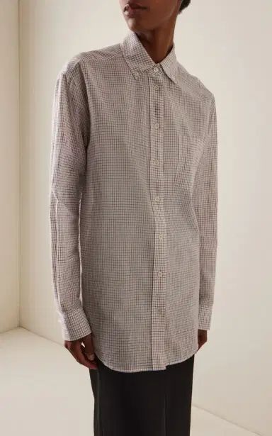 The Row Dalan Checked Cotton Shirt | Thumbnail 2