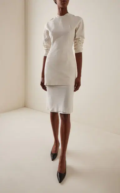 The Row Ivera Stretch-Silk Midi Skirt | Thumbnail 2 The Row Ivera Stretch-Silk Midi Skirt | Thumbnail 2