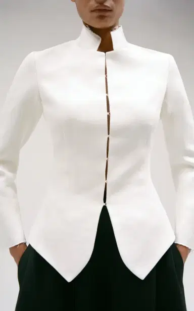 The Row Brianda Raw-Edge Linen Jacket | Thumbnail 2 The Row Brianda Raw-Edge Linen Jacket | Thumbnail 2