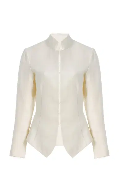 The Row Brianda Raw-Edge Linen Jacket | Thumbnail 8 The Row Brianda Raw-Edge Linen Jacket | Thumbnail 8