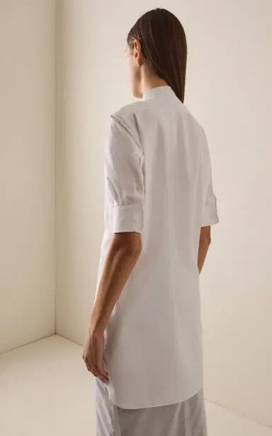 The Row Elaris Cotton Poplin Bib Shirt | Thumbnail 4 The Row Elaris Cotton Poplin Bib Shirt | Thumbnail 4