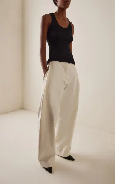 The Row Galeiileo Mid-Rise Barrel-Leg Pants | Thumbnail 2 The Row Galeiileo Mid-Rise Barrel-Leg Pants | Thumbnail 2