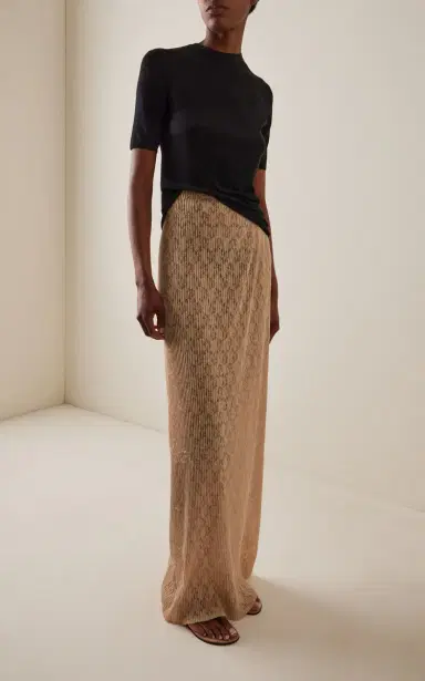 The Row Bandi Plissé Lace Maxi Skirt | Thumbnail 2