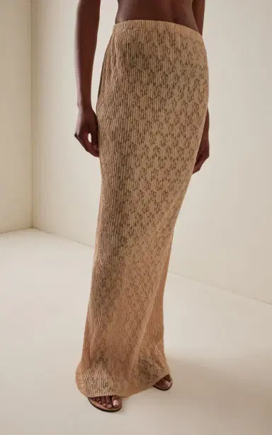 The Row Bandi Plissé Lace Maxi Skirt | Thumbnail 3