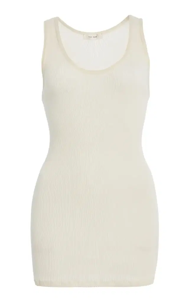The Row Cendrea Ribbed Jersey Racerback Tank Top