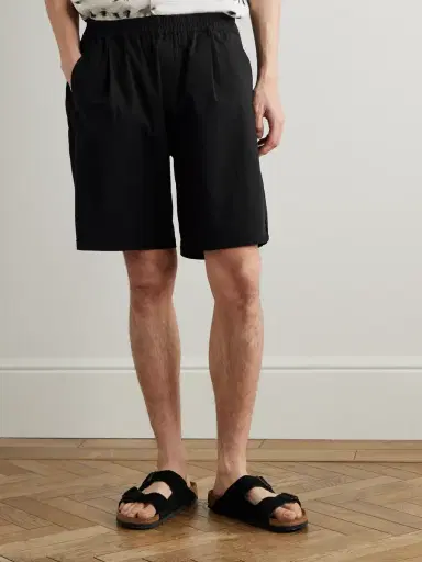 Folk Assembly Wide-Leg Cotton-Blend Seersucker Shorts - Men | Thumbnail 3 Folk Assembly Wide-Leg Cotton-Blend Seersucker Shorts - Men | Thumbnail 3