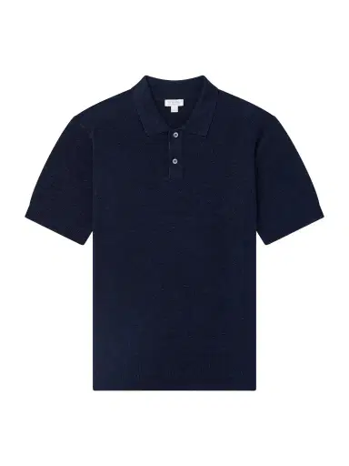 Sunspel Honeycomb-Knit Linen and Silk-Blend Polo Shirt - Men | Thumbnail 1 Sunspel Honeycomb-Knit Linen and Silk-Blend Polo Shirt - Men | Thumbnail 1