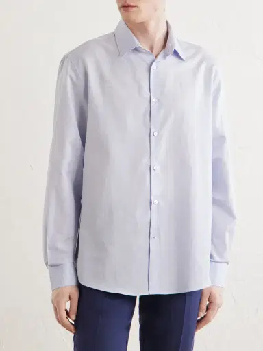 Sunspel Camp-Collar Cotton and Linen-Blend Shirt - Men | Thumbnail 3