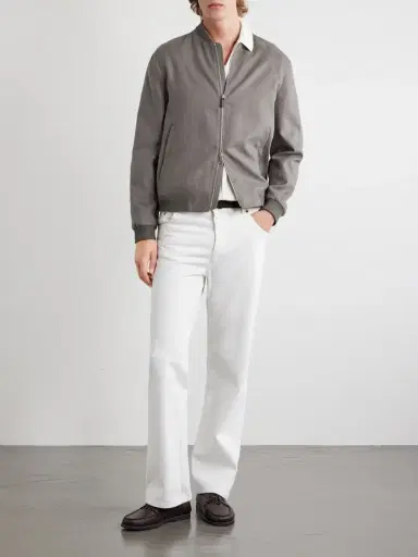 Zegna Oasi Linen Bomber Jacket - Men | Thumbnail 2