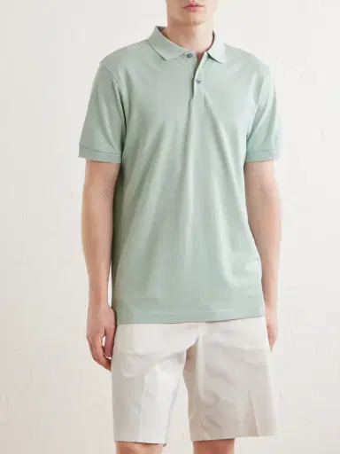 Sunspel Pima Cotton-Piqué Polo-Shirt - Men | Thumbnail 3