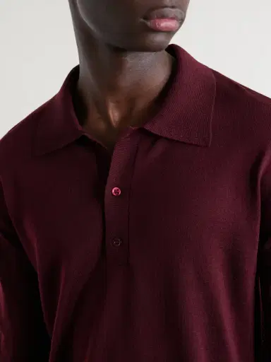 Valentino Garavani Logo-Embroidered Virgin Wool Polo Shirt - Men | Thumbnail 5 Valentino Garavani Logo-Embroidered Virgin Wool Polo Shirt - Men | Thumbnail 5