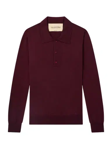 Valentino Garavani Logo-Embroidered Virgin Wool Polo Shirt - Men | Thumbnail 1 Valentino Garavani Logo-Embroidered Virgin Wool Polo Shirt - Men | Thumbnail 1