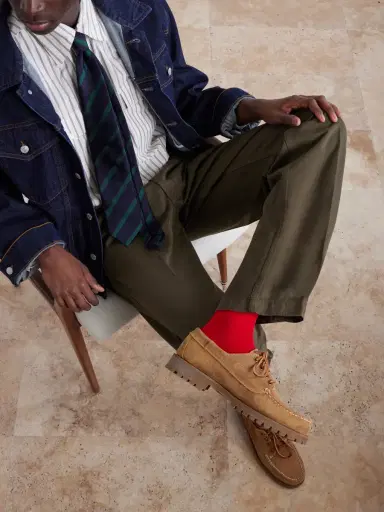 Drake's Straight-Leg Peached Cotton-Twill Trousers - Men | Thumbnail 5
