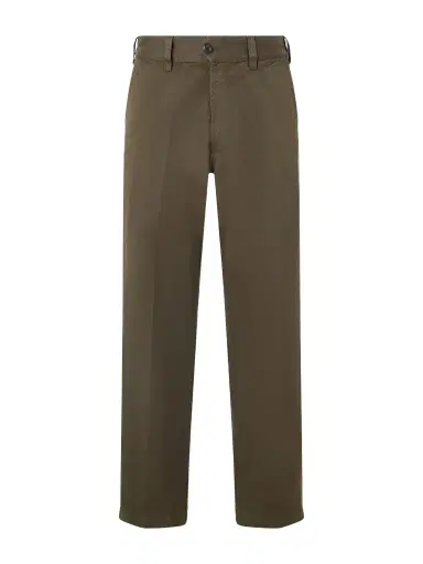 Drake's Straight-Leg Peached Cotton-Twill Trousers - Men | Thumbnail 1