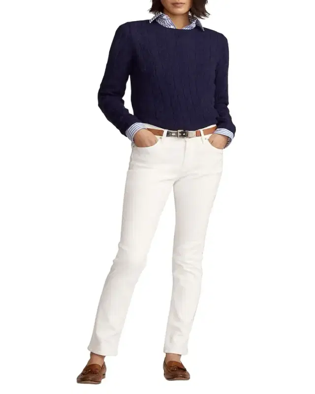 Cable-Knit Cashmere Crewneck Sweater