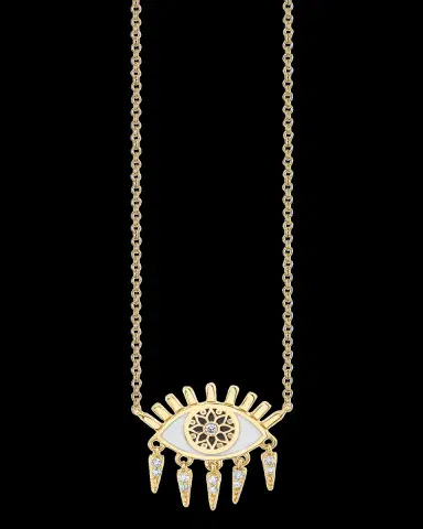 Sydney Evan 18In Necklace With Kaleidoscope Fringe Evil Eye Necklace | Thumbnail 2