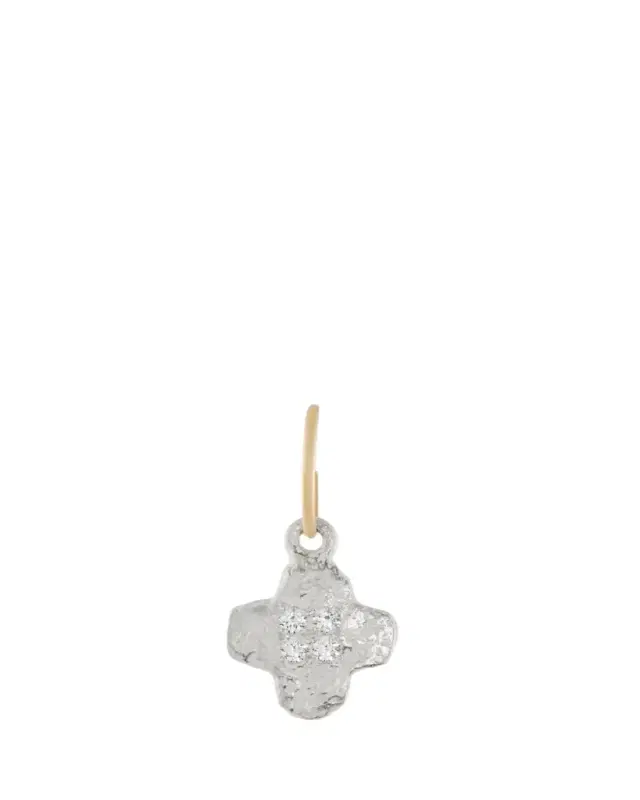 Lee Brevard Tiny Old Money Cruz Single Earring with Stones