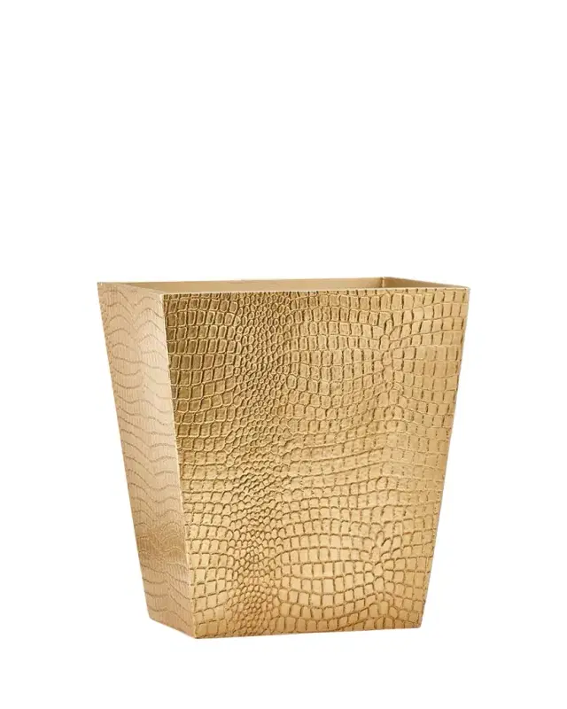 Labrazel Crocodile Gold Wastebasket