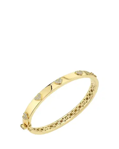 Sydney Evan 14k Gold Heart Bangle | Thumbnail 1 Sydney Evan 14k Gold Heart Bangle | Thumbnail 1
