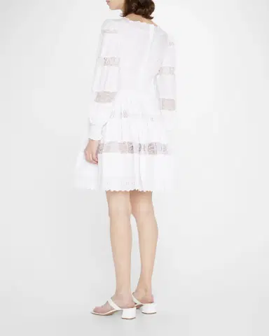 Dolce & Gabbana Lace Panel Smocked Fit-&-Flare Dress | Thumbnail 2 Dolce & Gabbana Lace Panel Smocked Fit-&-Flare Dress | Thumbnail 2