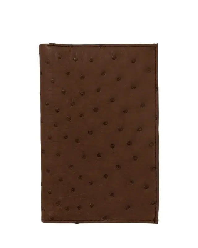 Abas Men's Matte Ostrich Leather Coat Wallet