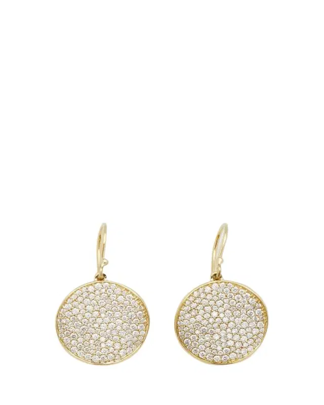Ippolita Medium Flower Drop Earrings in 18K Gold with Diamonds